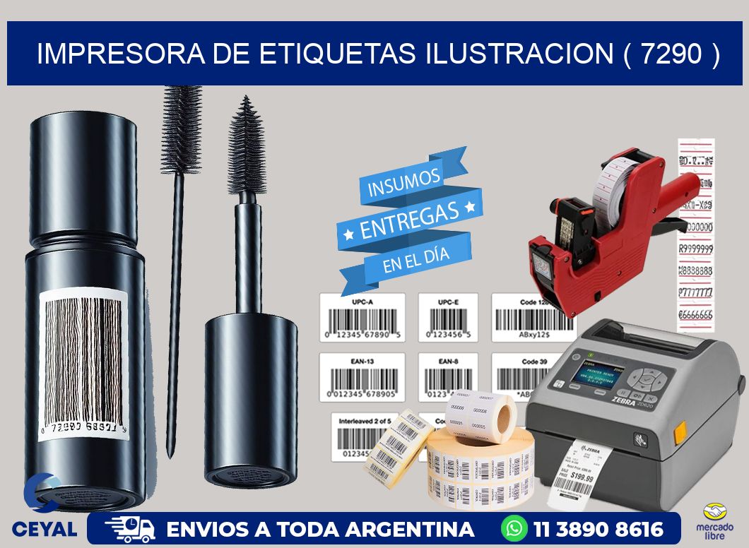 impresora de etiquetas ilustracion ( 7290 )