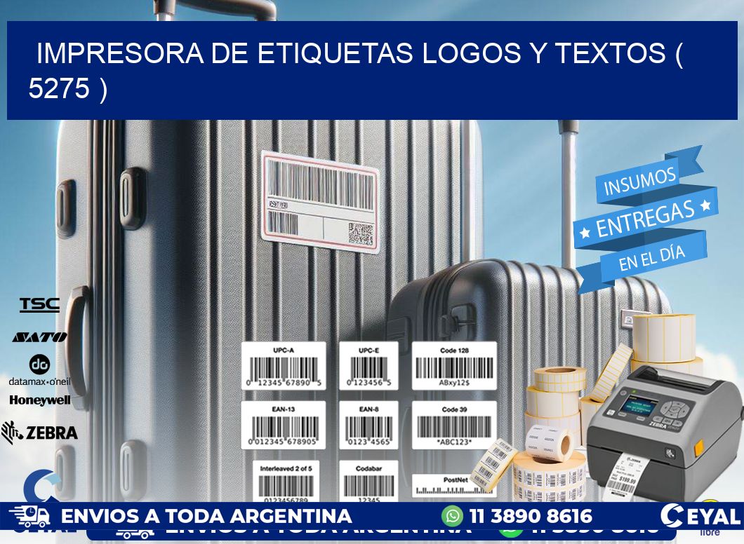 impresora de etiquetas logos y textos ( 5275 )