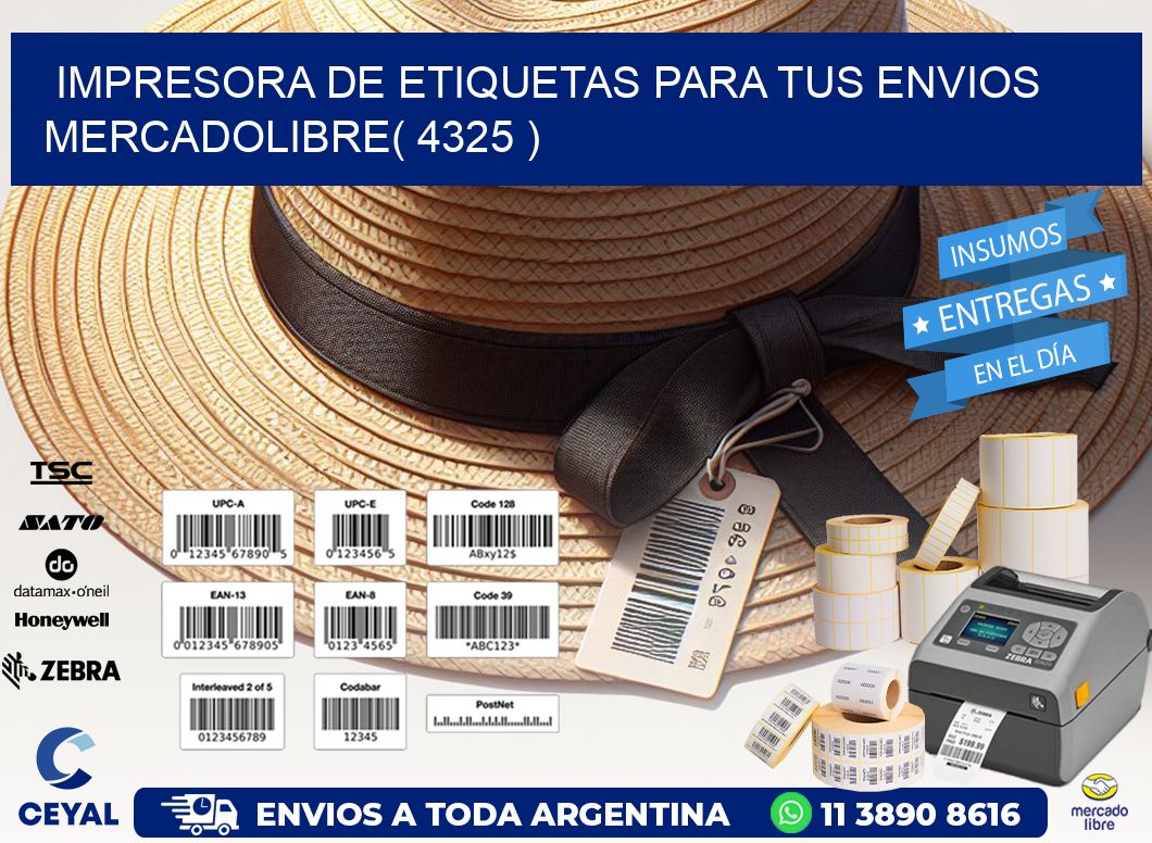impresora de etiquetas para tus envios mercadolibre( 4325 )