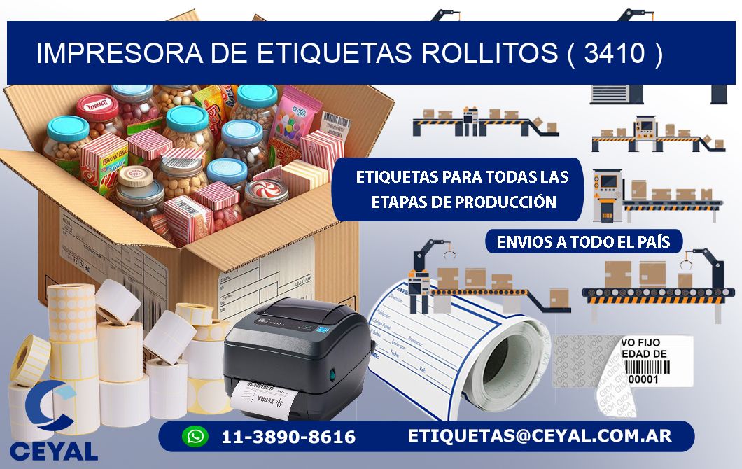 impresora de etiquetas rollitos ( 3410 )