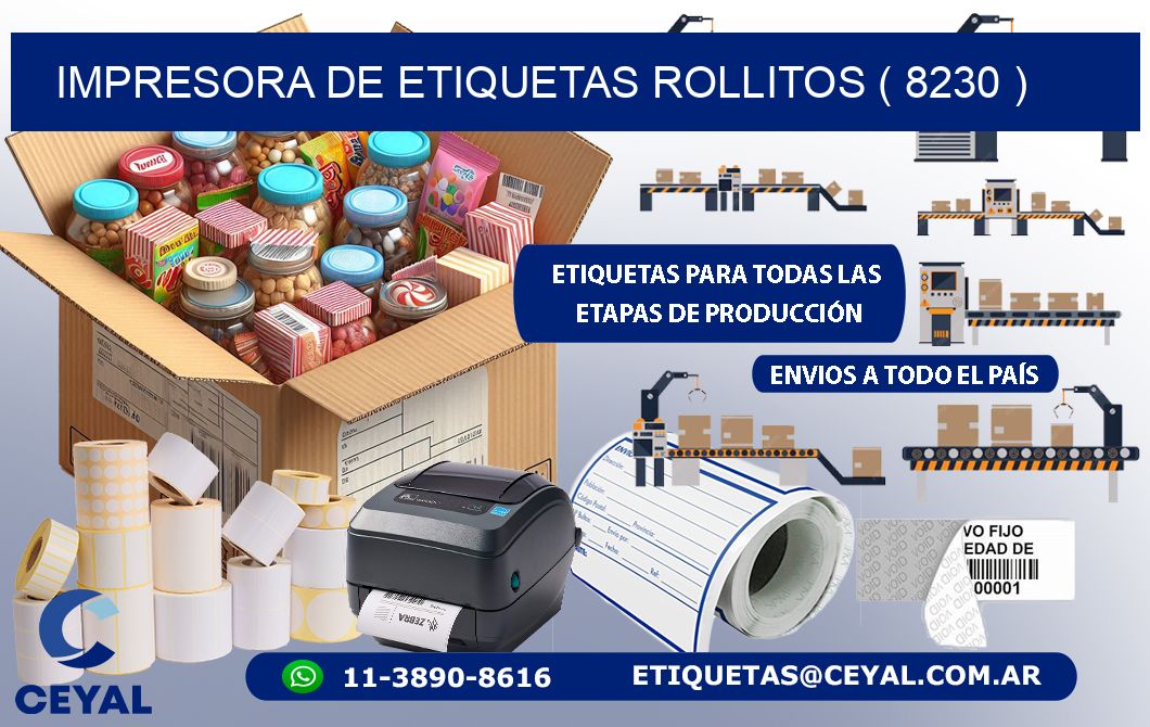 impresora de etiquetas rollitos ( 8230 )