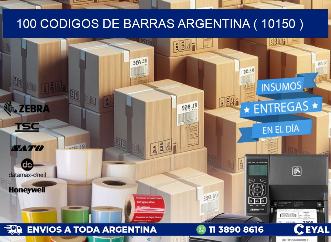 100 codigos de barras argentina ( 10150 )
