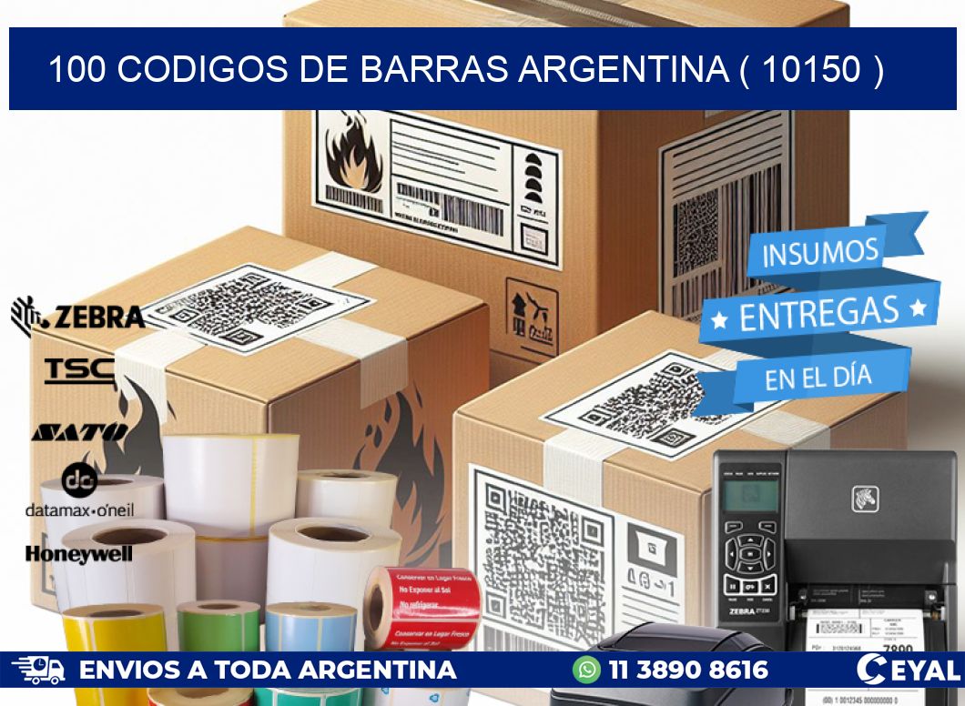 100 codigos de barras argentina ( 10150 )