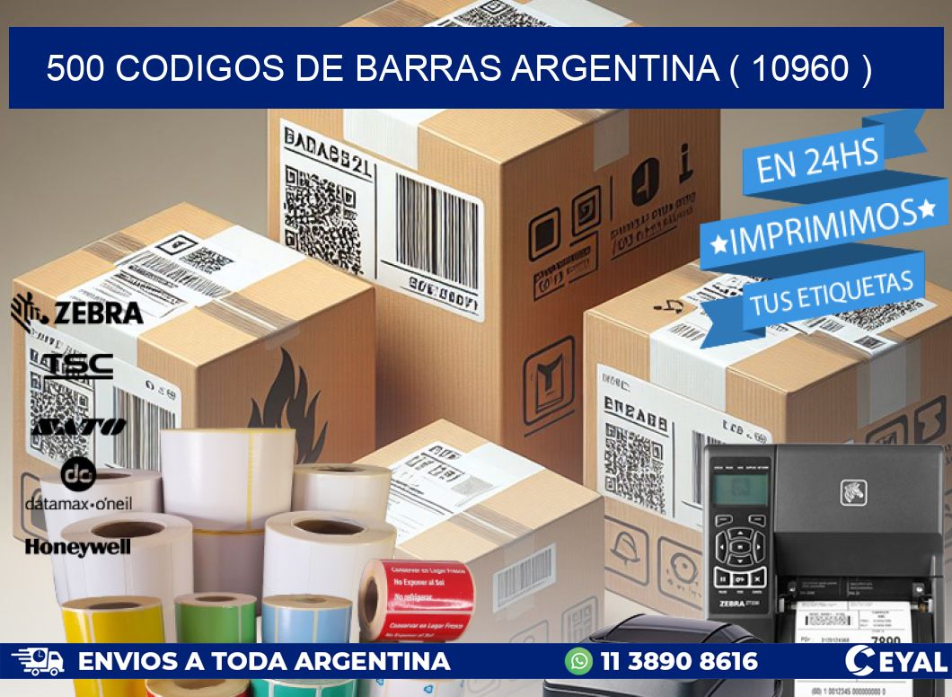 500 codigos de barras argentina ( 10960 )