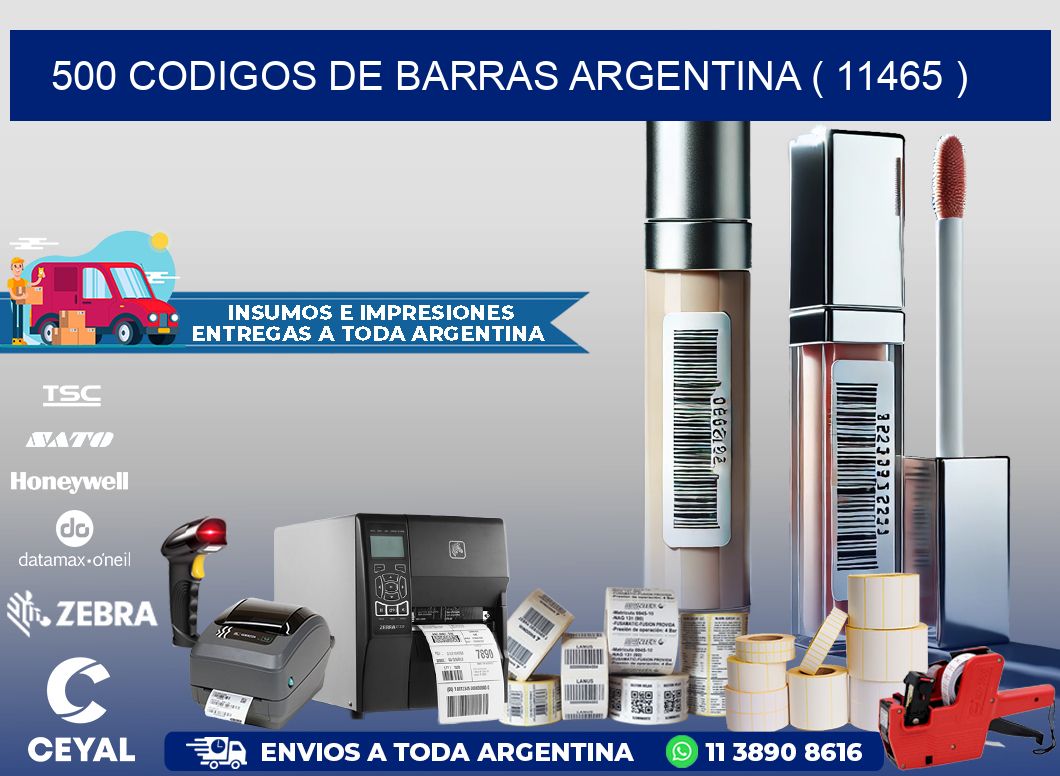 500 codigos de barras argentina ( 11465 )