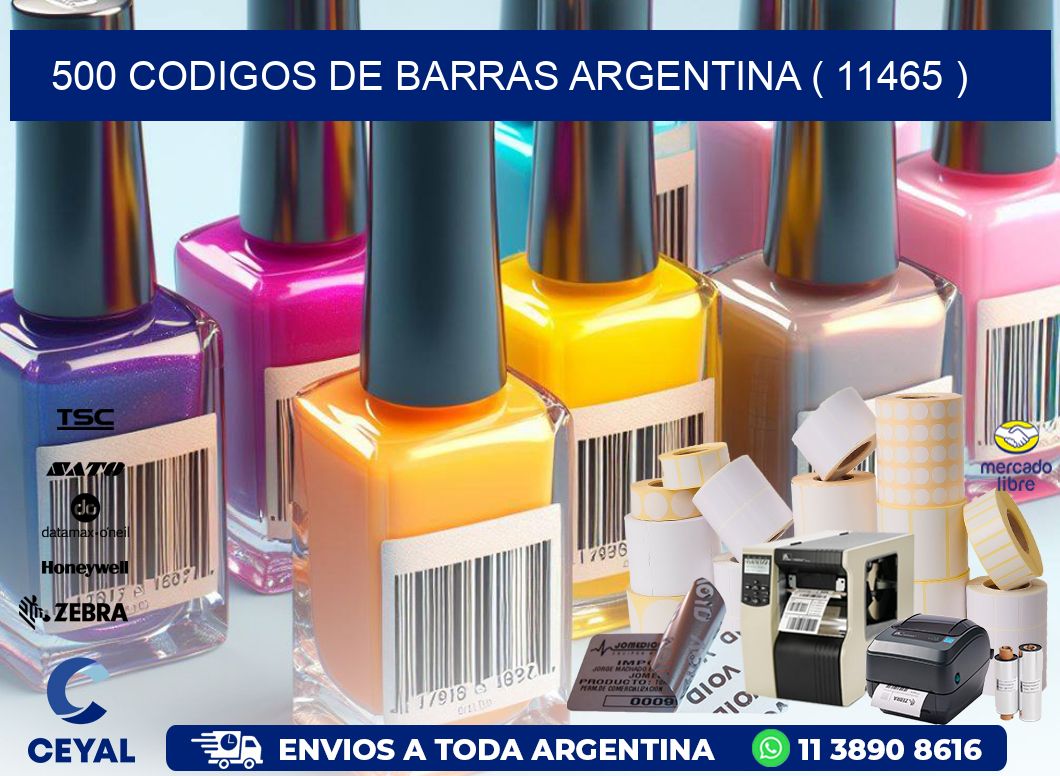 500 codigos de barras argentina ( 11465 )