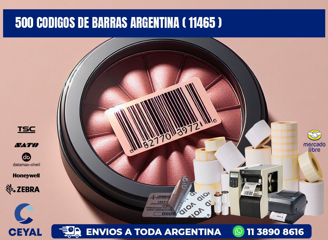 500 codigos de barras argentina ( 11465 )