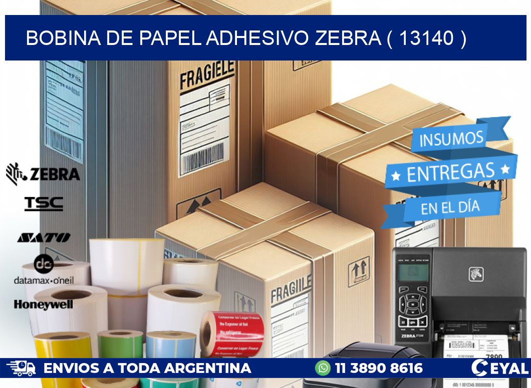 BOBINA DE PAPEL ADHESIVO ZEBRA ( 13140 )