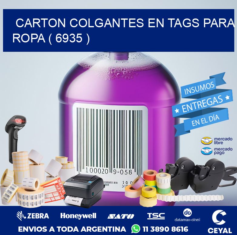 CARTON COLGANTES EN TAGS PARA ROPA ( 6935 )