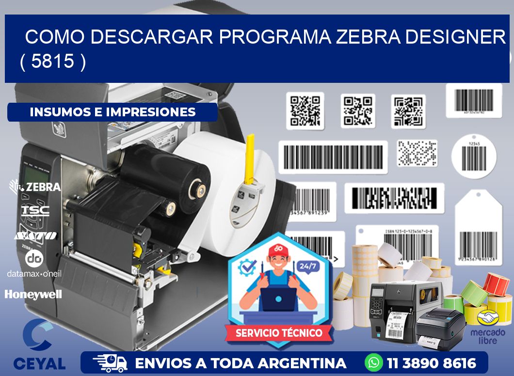 COMO DESCARGAR PROGRAMA ZEBRA DESIGNER ( 5815 )