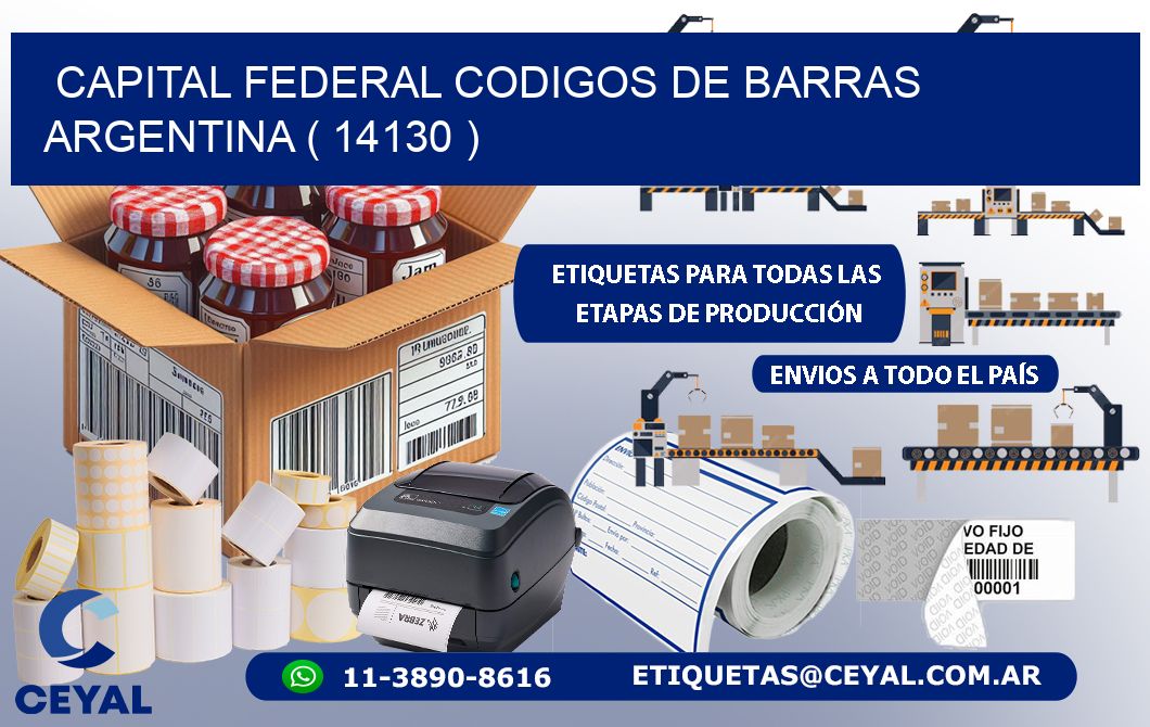 Capital federal codigos de barras argentina ( 14130 )