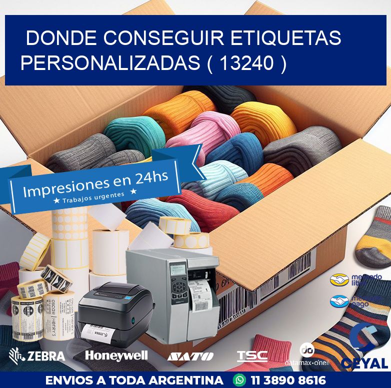 DONDE CONSEGUIR ETIQUETAS PERSONALIZADAS ( 13240 )