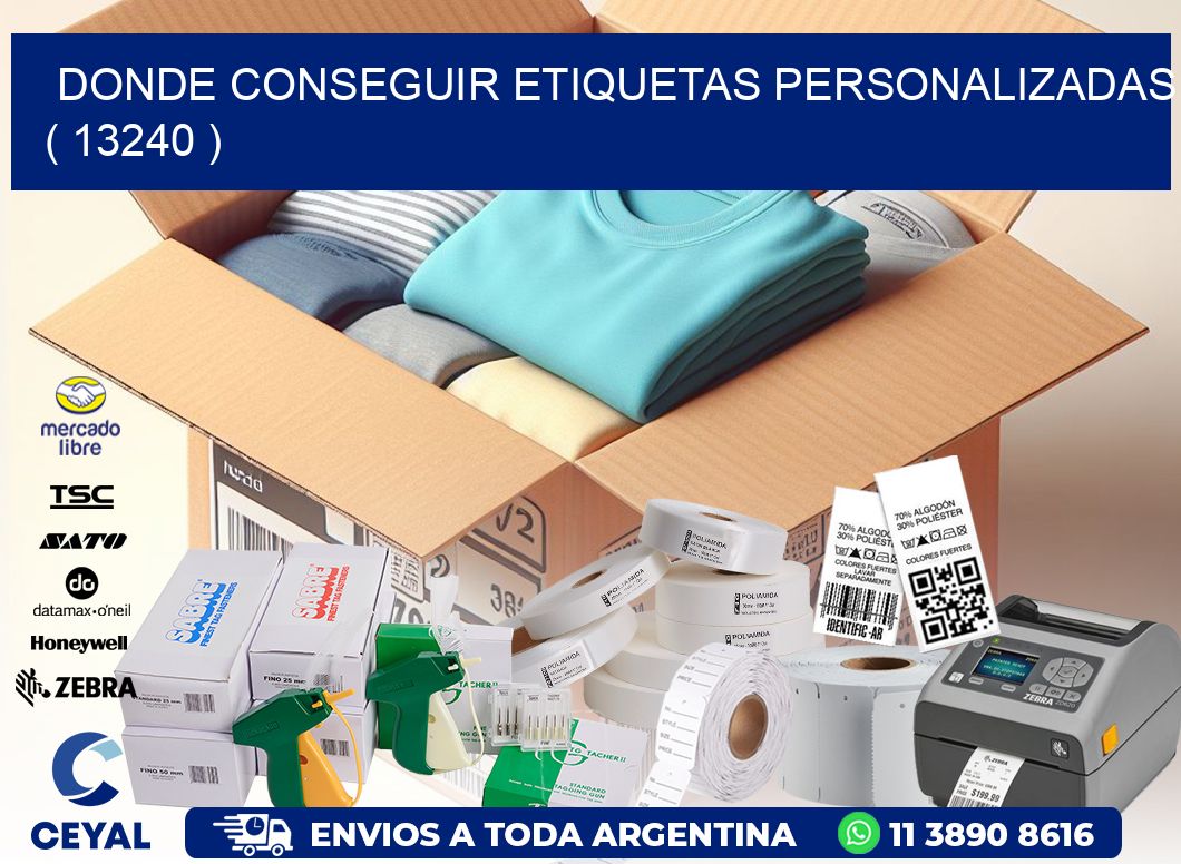 DONDE CONSEGUIR ETIQUETAS PERSONALIZADAS ( 13240 )
