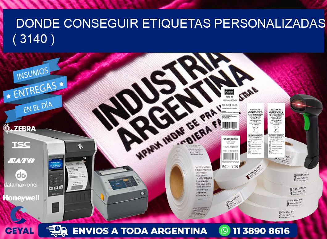 DONDE CONSEGUIR ETIQUETAS PERSONALIZADAS ( 3140 )