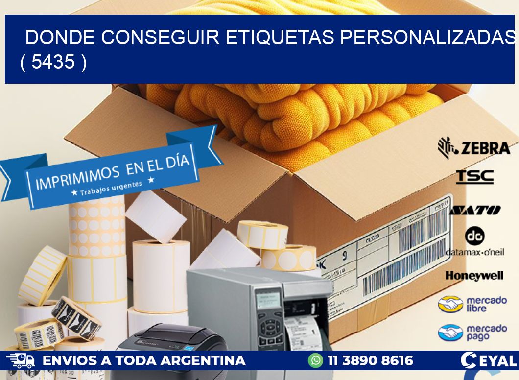 DONDE CONSEGUIR ETIQUETAS PERSONALIZADAS ( 5435 )