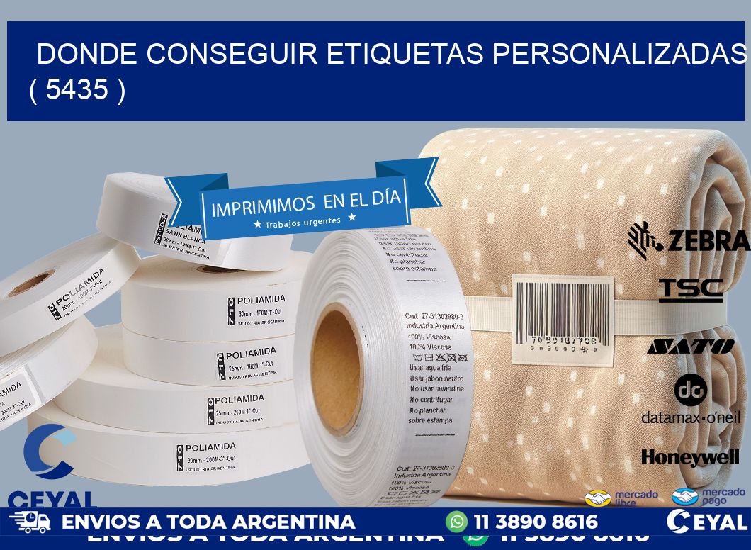 DONDE CONSEGUIR ETIQUETAS PERSONALIZADAS ( 5435 )