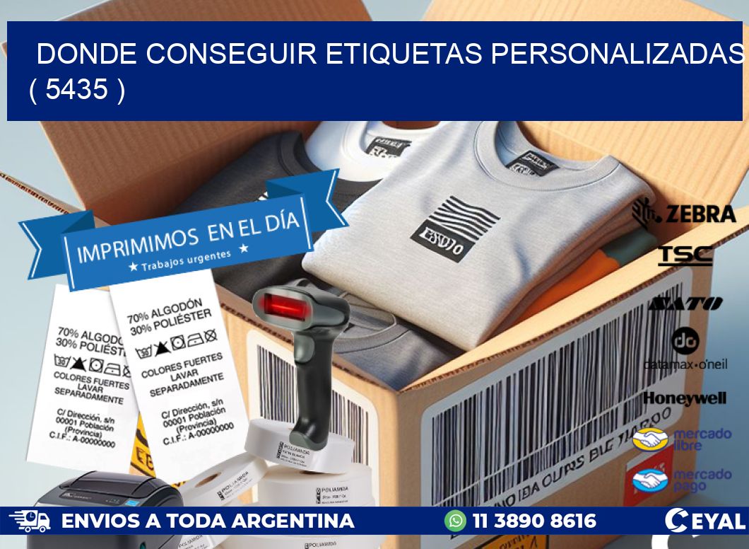 DONDE CONSEGUIR ETIQUETAS PERSONALIZADAS ( 5435 )