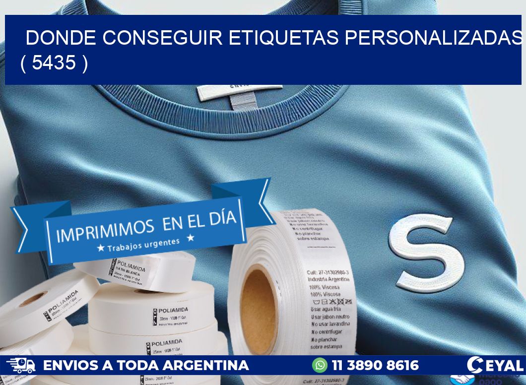 DONDE CONSEGUIR ETIQUETAS PERSONALIZADAS ( 5435 )