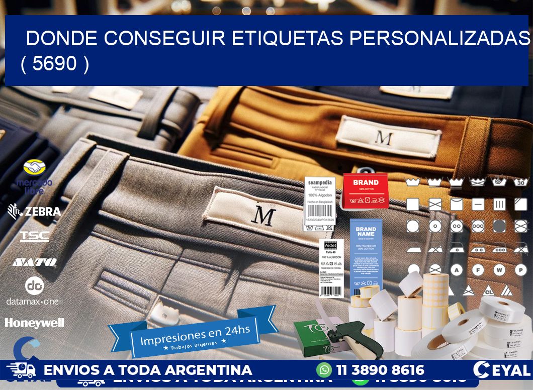DONDE CONSEGUIR ETIQUETAS PERSONALIZADAS ( 5690 )