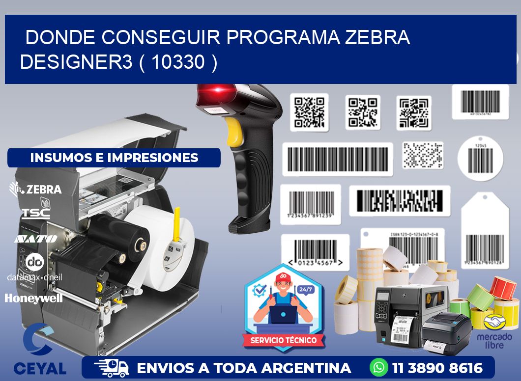 DONDE CONSEGUIR PROGRAMA ZEBRA DESIGNER3 ( 10330 )