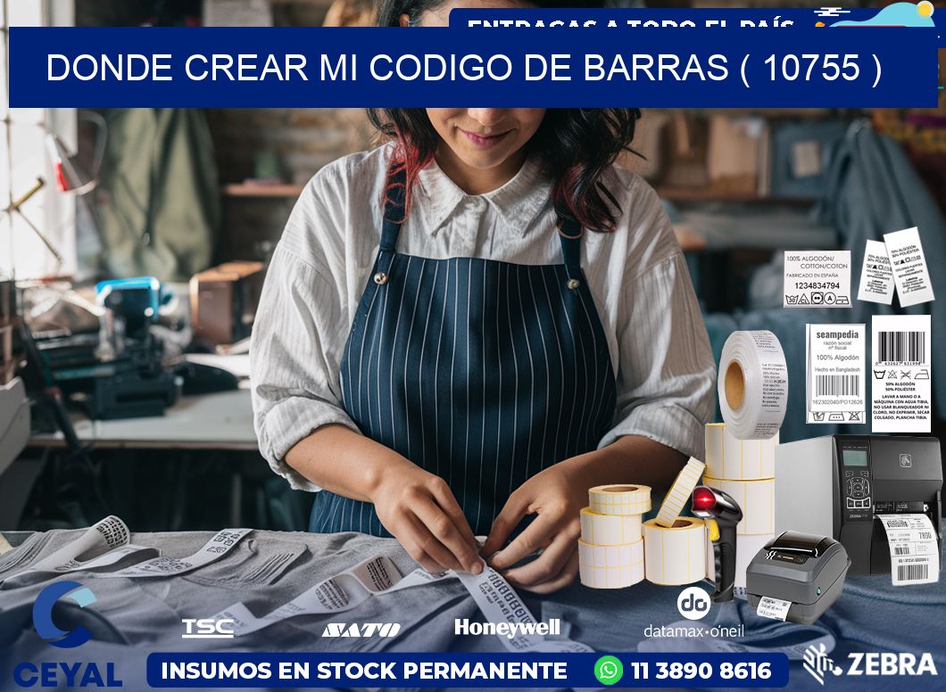 DONDE CREAR MI CODIGO DE BARRAS ( 10755 )