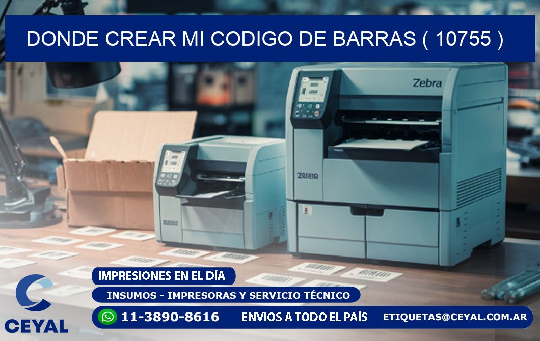 DONDE CREAR MI CODIGO DE BARRAS ( 10755 )