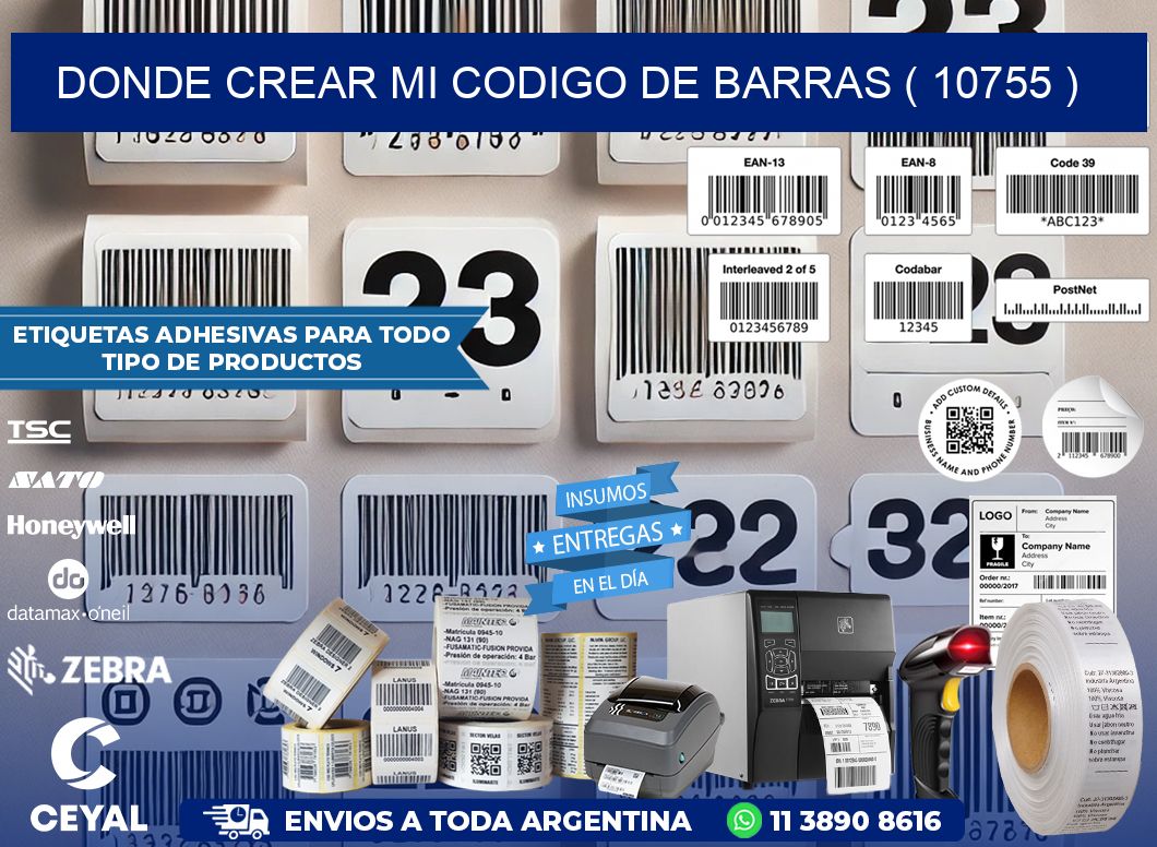 DONDE CREAR MI CODIGO DE BARRAS ( 10755 )