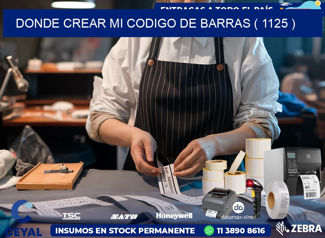 DONDE CREAR MI CODIGO DE BARRAS ( 1125 )
