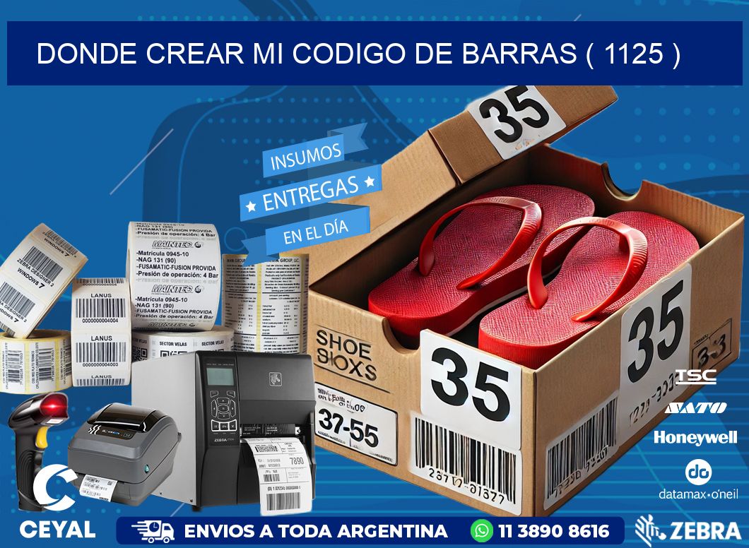 DONDE CREAR MI CODIGO DE BARRAS ( 1125 )