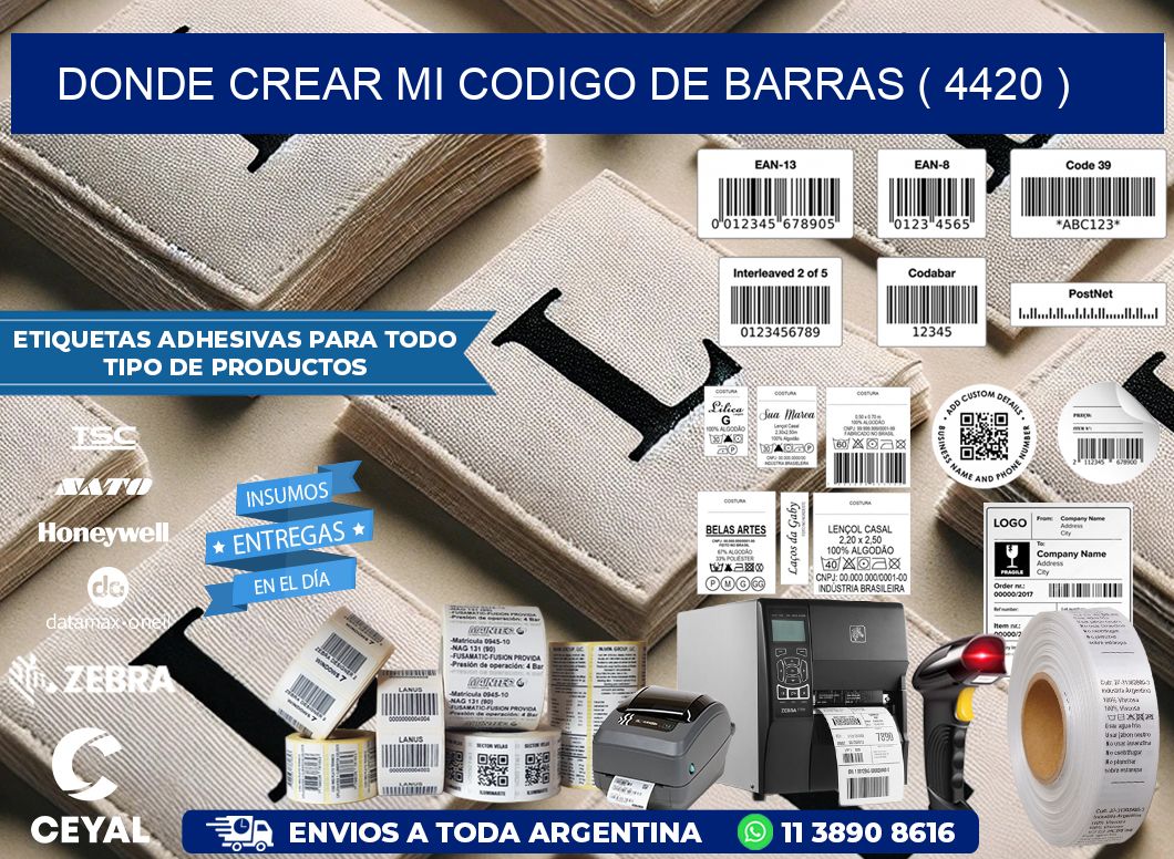 DONDE CREAR MI CODIGO DE BARRAS ( 4420 )