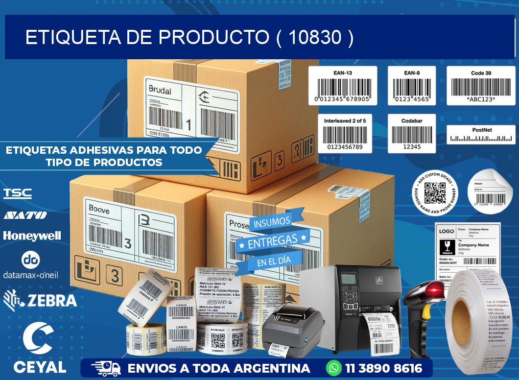ETIQUETA DE PRODUCTO ( 10830 )