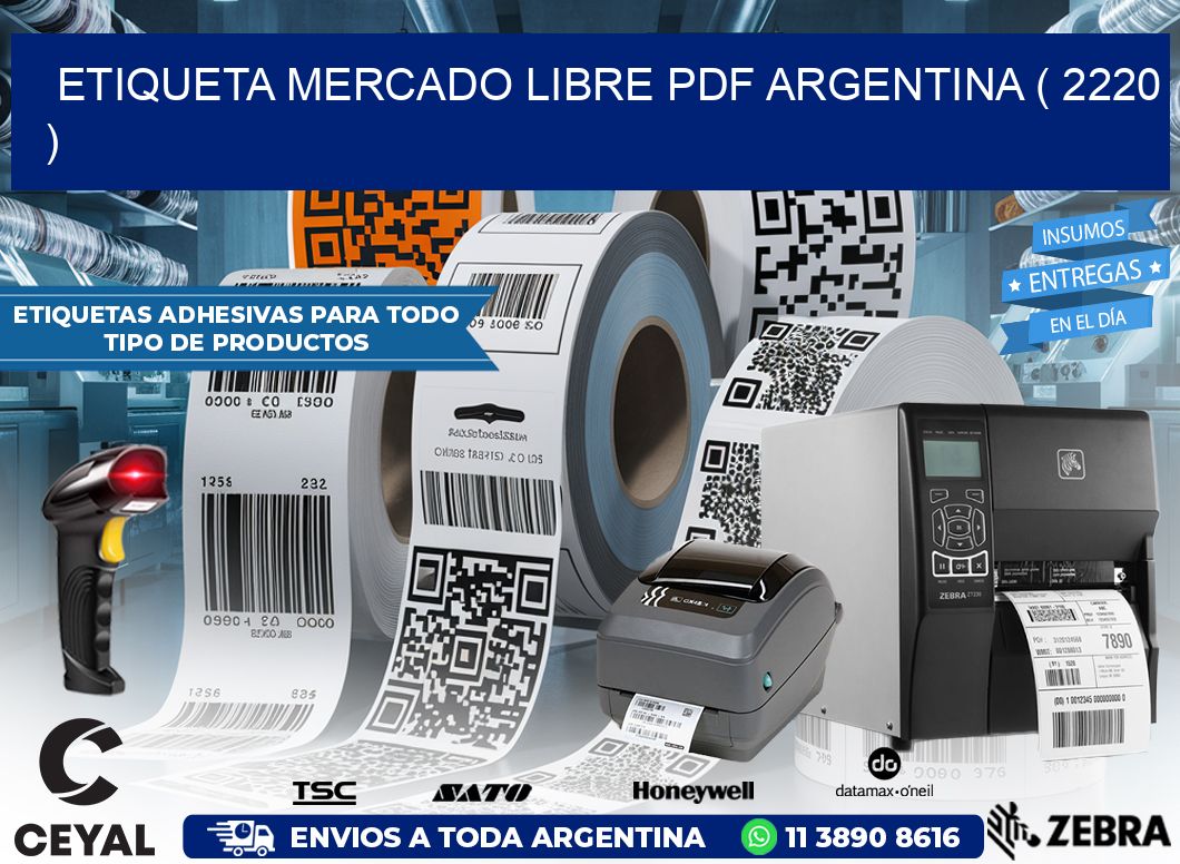 ETIQUETA MERCADO LIBRE PDF ARGENTINA ( 2220 )