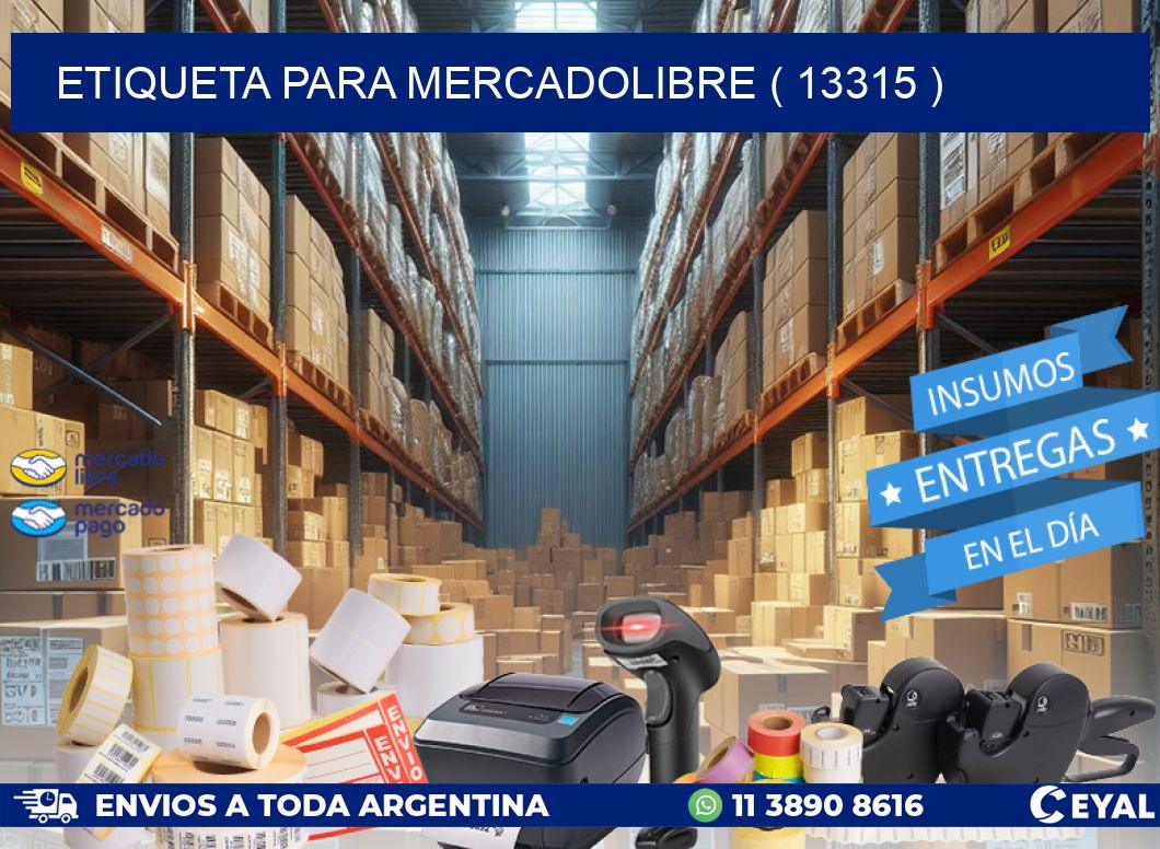 ETIQUETA PARA MERCADOLIBRE ( 13315 )