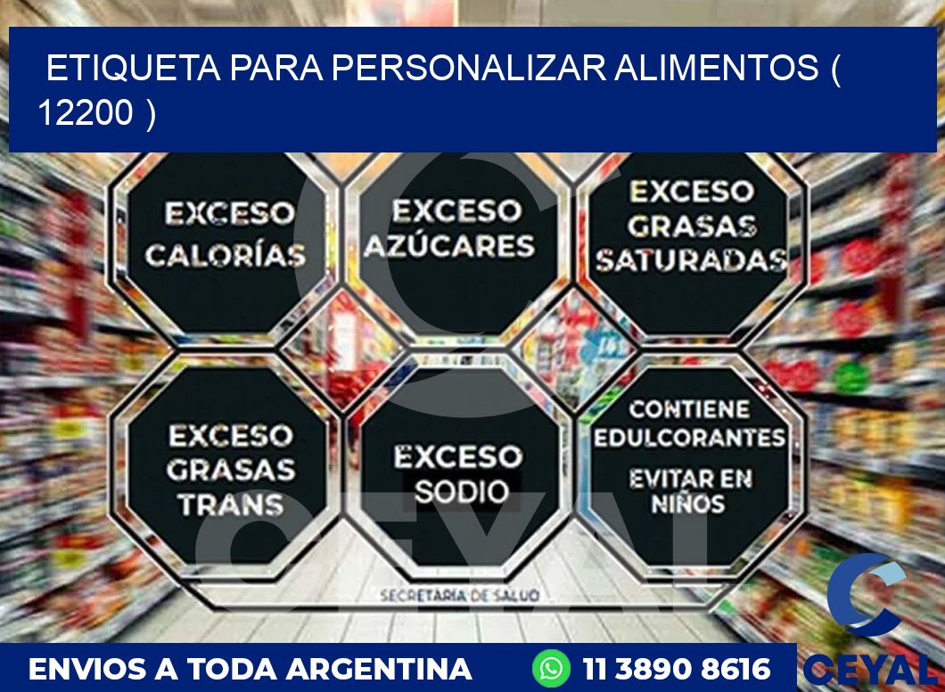 ETIQUETA PARA PERSONALIZAR ALIMENTOS ( 12200 )