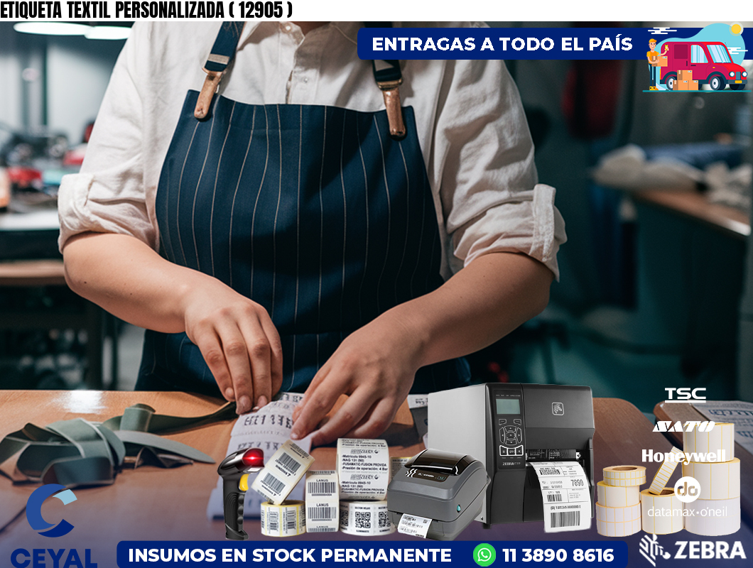 ETIQUETA TEXTIL PERSONALIZADA ( 12905 )