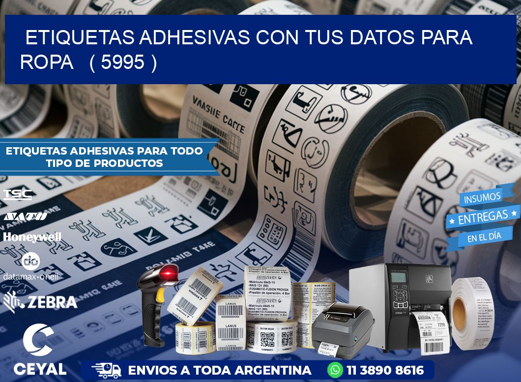 ETIQUETAS ADHESIVAS CON TUS DATOS PARA ROPA   ( 5995 )