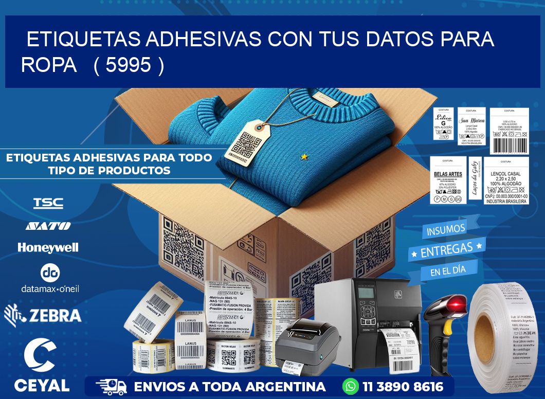 ETIQUETAS ADHESIVAS CON TUS DATOS PARA ROPA   ( 5995 )