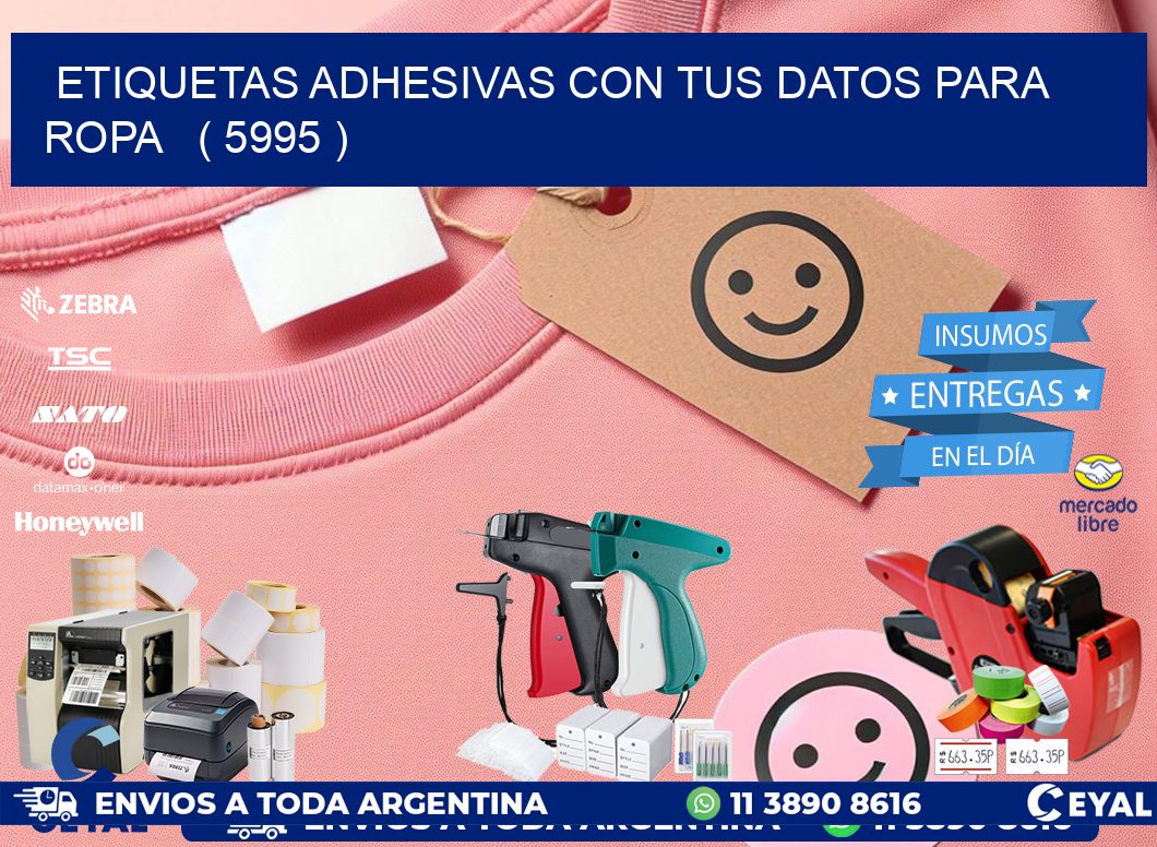ETIQUETAS ADHESIVAS CON TUS DATOS PARA ROPA   ( 5995 )