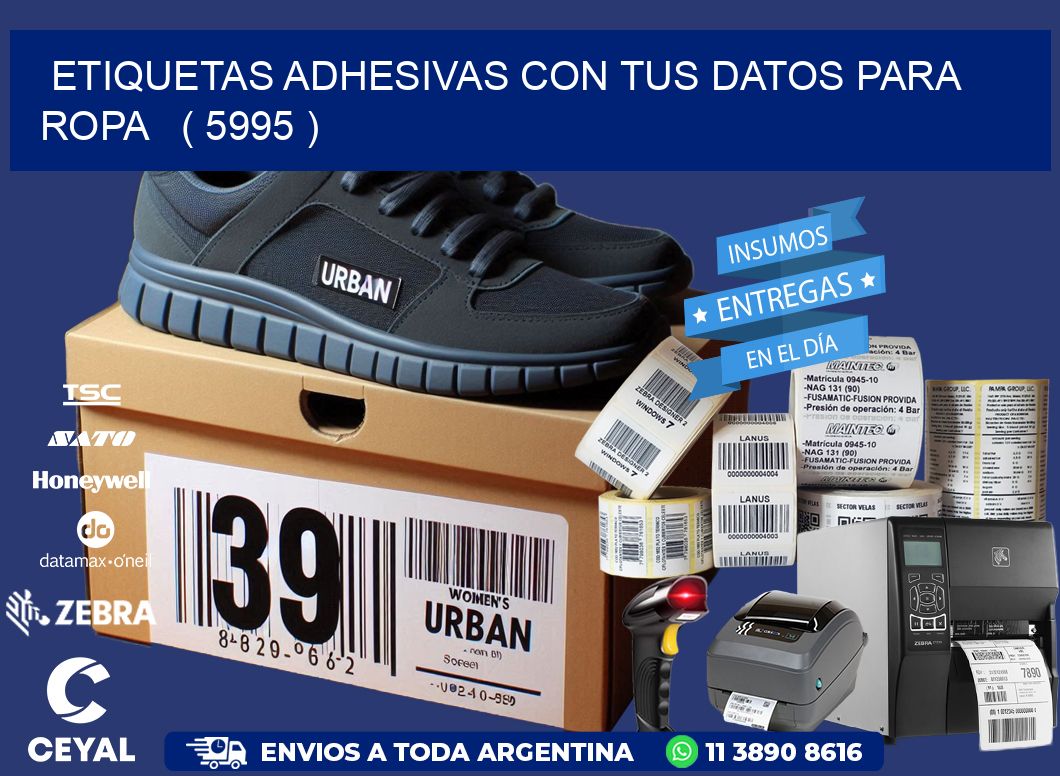 ETIQUETAS ADHESIVAS CON TUS DATOS PARA ROPA   ( 5995 )