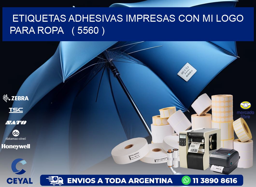 ETIQUETAS ADHESIVAS IMPRESAS CON MI LOGO PARA ROPA   ( 5560 )