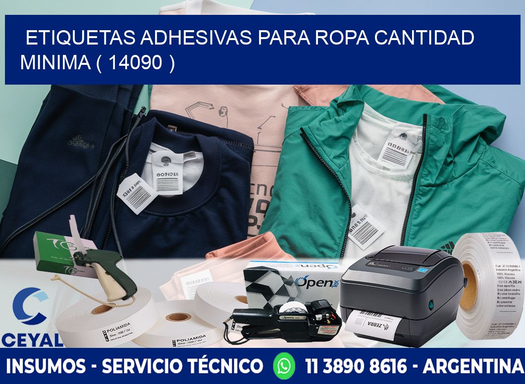 ETIQUETAS ADHESIVAS PARA ROPA CANTIDAD MINIMA ( 14090 )