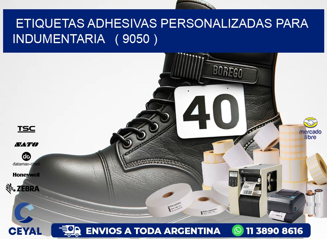 ETIQUETAS ADHESIVAS PERSONALIZADAS PARA INDUMENTARIA   ( 9050 )