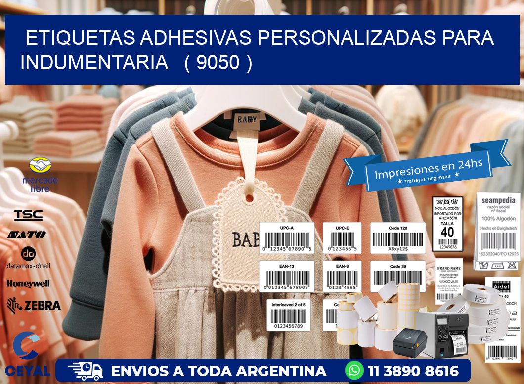 ETIQUETAS ADHESIVAS PERSONALIZADAS PARA INDUMENTARIA   ( 9050 )