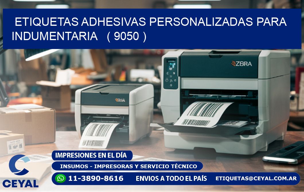 ETIQUETAS ADHESIVAS PERSONALIZADAS PARA INDUMENTARIA   ( 9050 )