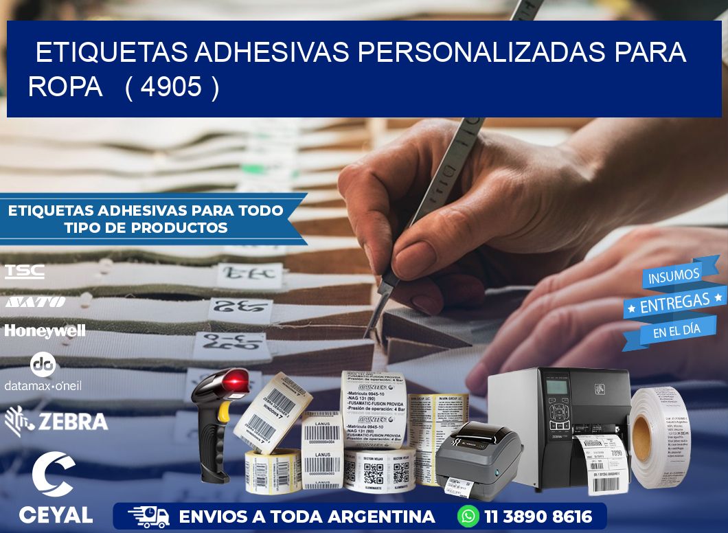 ETIQUETAS ADHESIVAS PERSONALIZADAS PARA ROPA   ( 4905 )