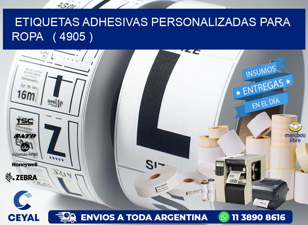 ETIQUETAS ADHESIVAS PERSONALIZADAS PARA ROPA   ( 4905 )