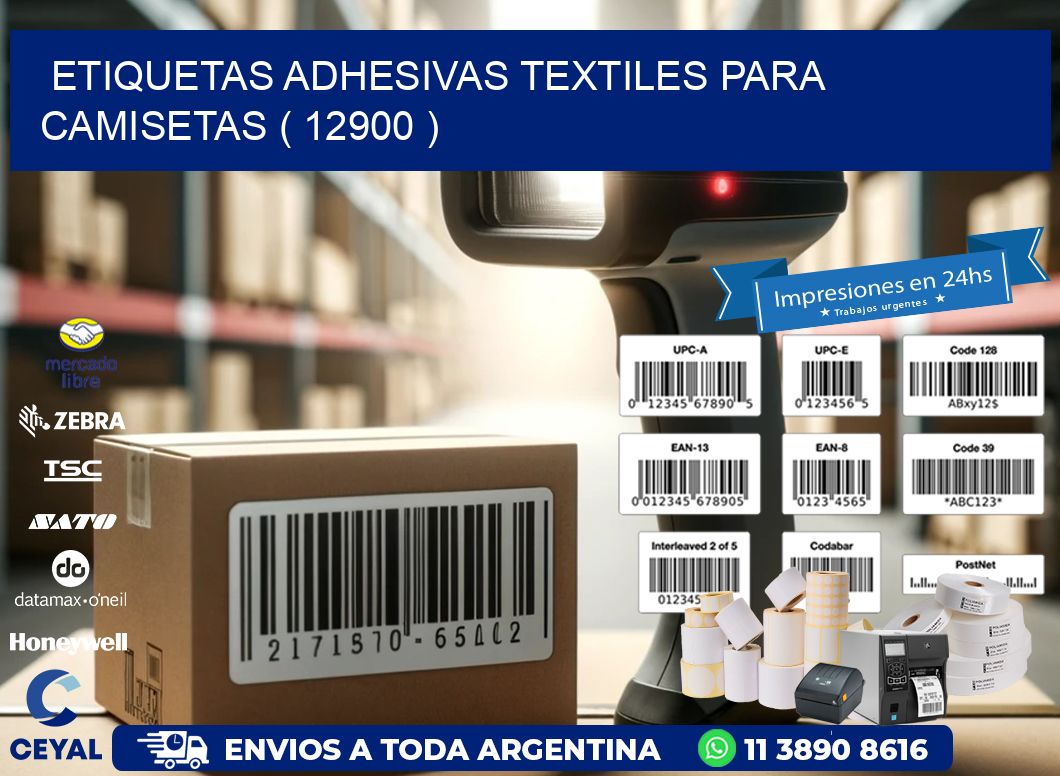 ETIQUETAS ADHESIVAS TEXTILES PARA CAMISETAS ( 12900 )
