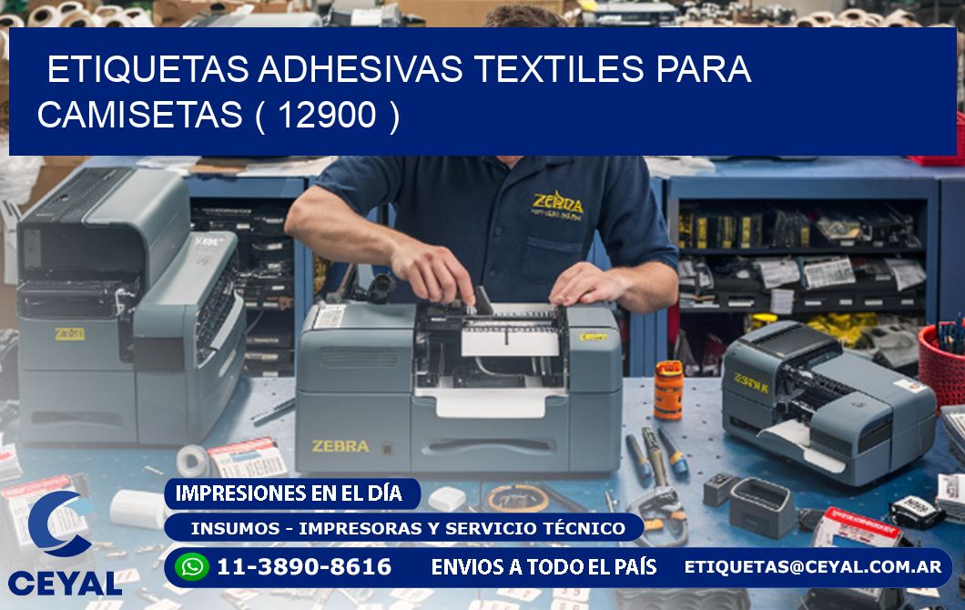 ETIQUETAS ADHESIVAS TEXTILES PARA CAMISETAS ( 12900 )