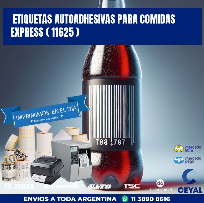 ETIQUETAS AUTOADHESIVAS PARA COMIDAS EXPRESS ( 11625 )