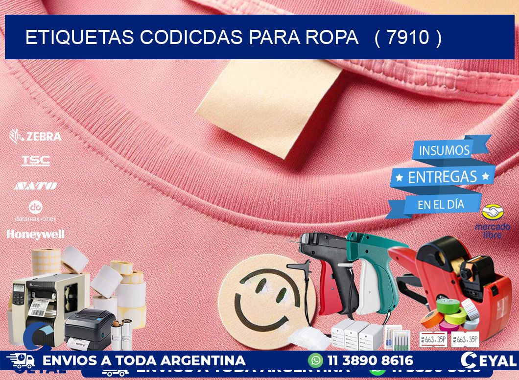 ETIQUETAS CODICDAS PARA ROPA   ( 7910 )